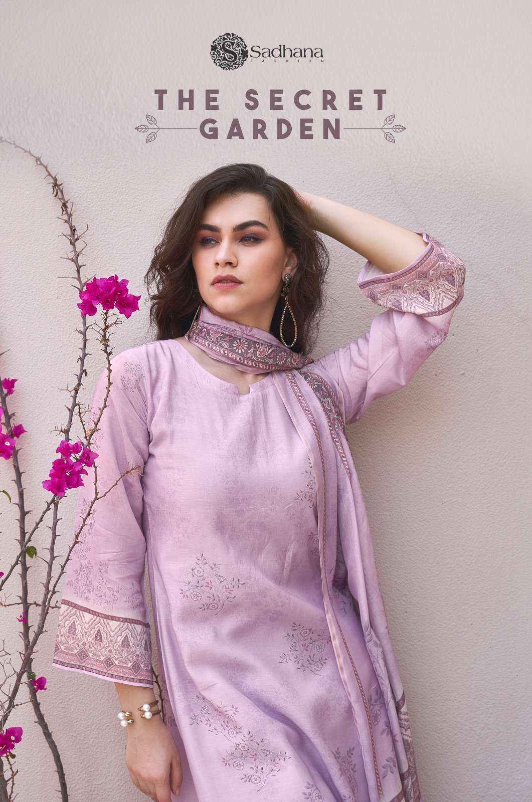 Sadhna Fashion The Secret Garden Muslin Silk Dress Material 8 pcs Catalogue