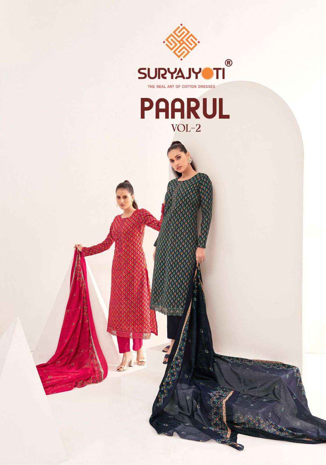 Suryajyoti Paarul Vol 2 Cotton Dress Material 8 pcs Catalogue