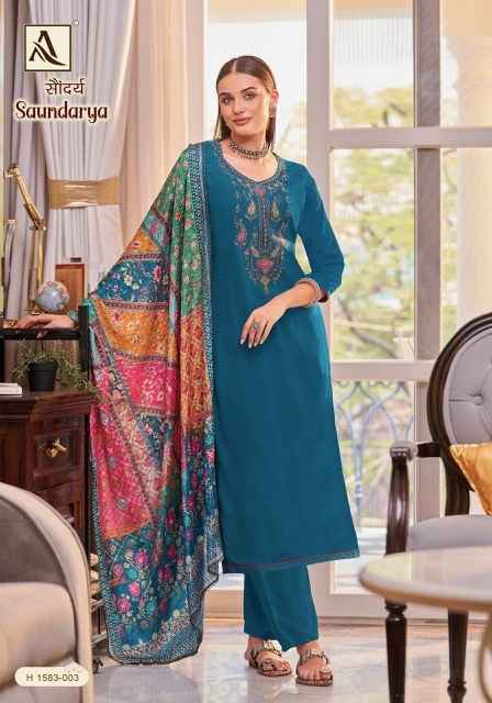 Alok Saundarya Viscose Rayon Dress Material 8 pcs Catalogue