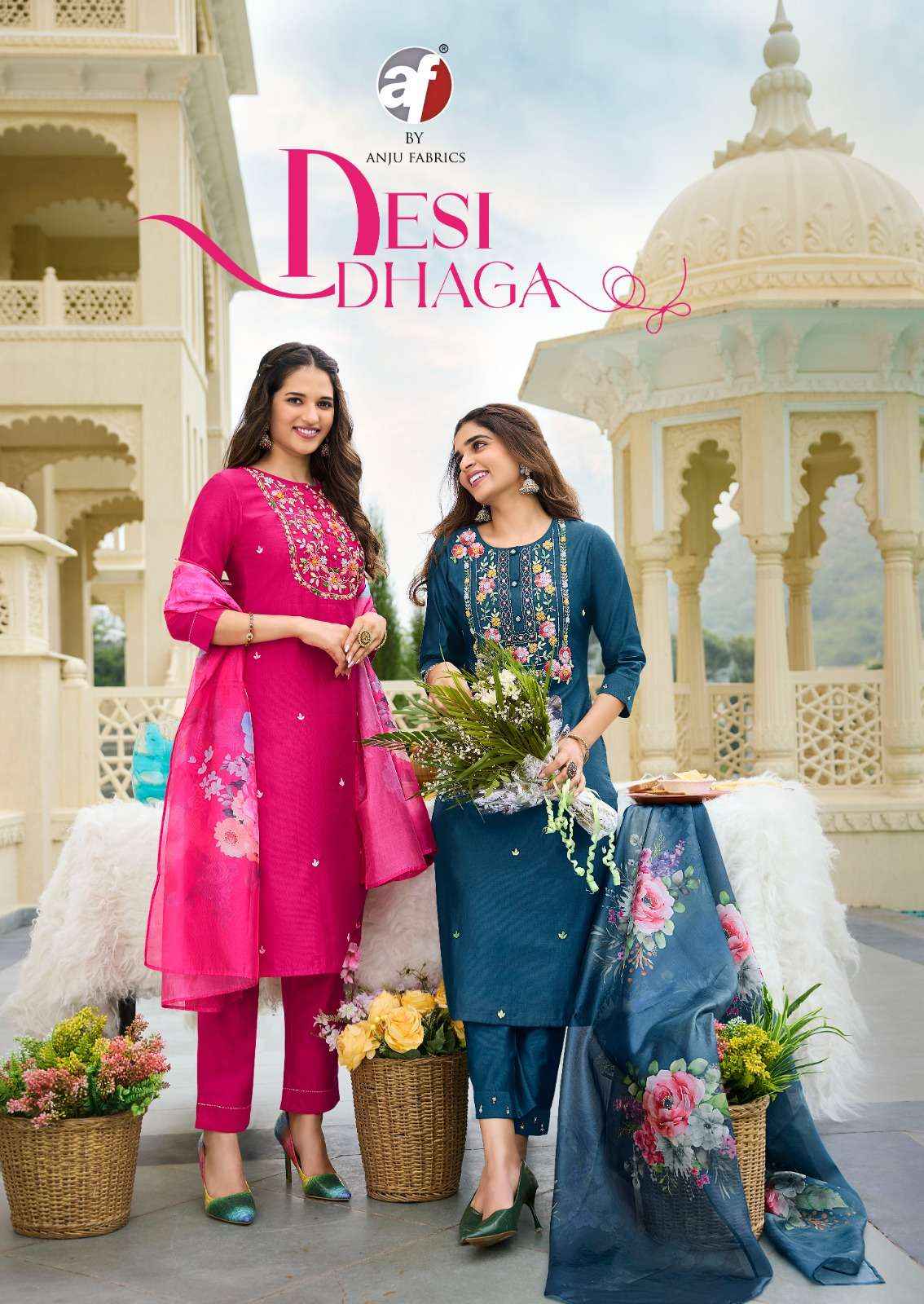 Anju Fabrics Desi Dhaga Viscose Kurti Combo 6 pcs Catalogue