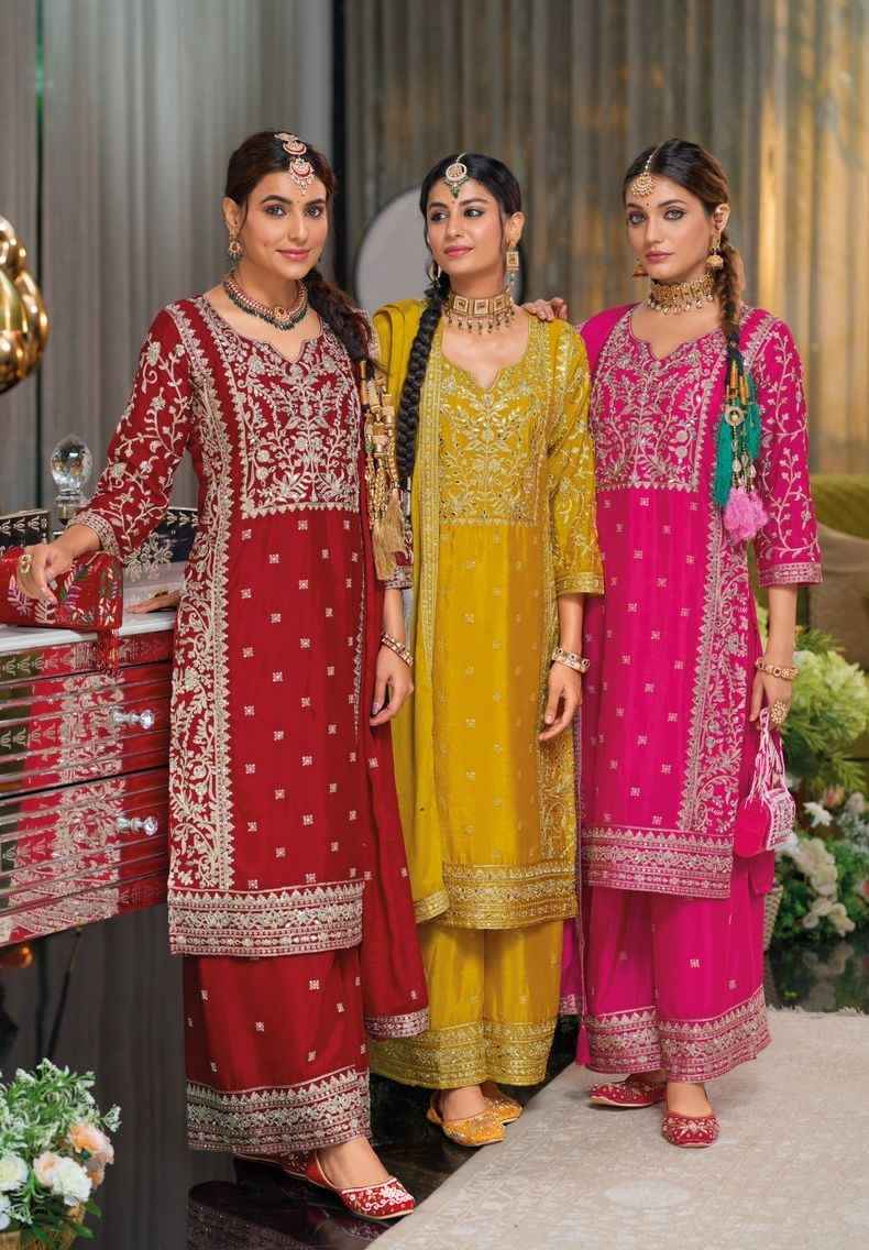 Eba Lifestyle Shayoni Readymade Chinon Dress 3 pcs Catalogue