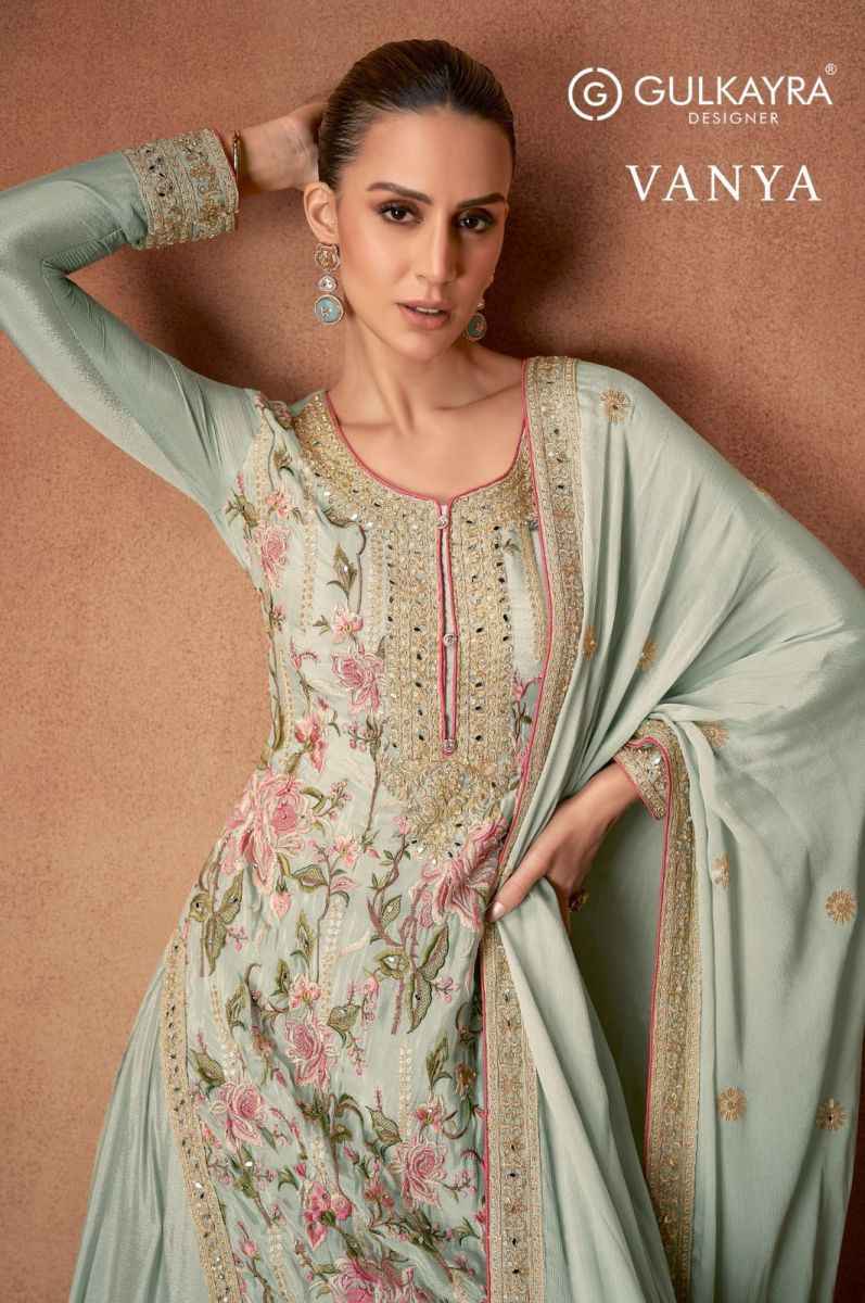 Gulkayra Designer Vanya Readymade Chinon Dress 3 pcs Catalogue