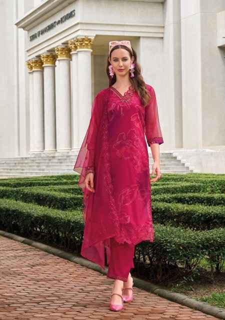 Lady Leela Aleena Organza Kurti Combo 6 pcs Catalogue