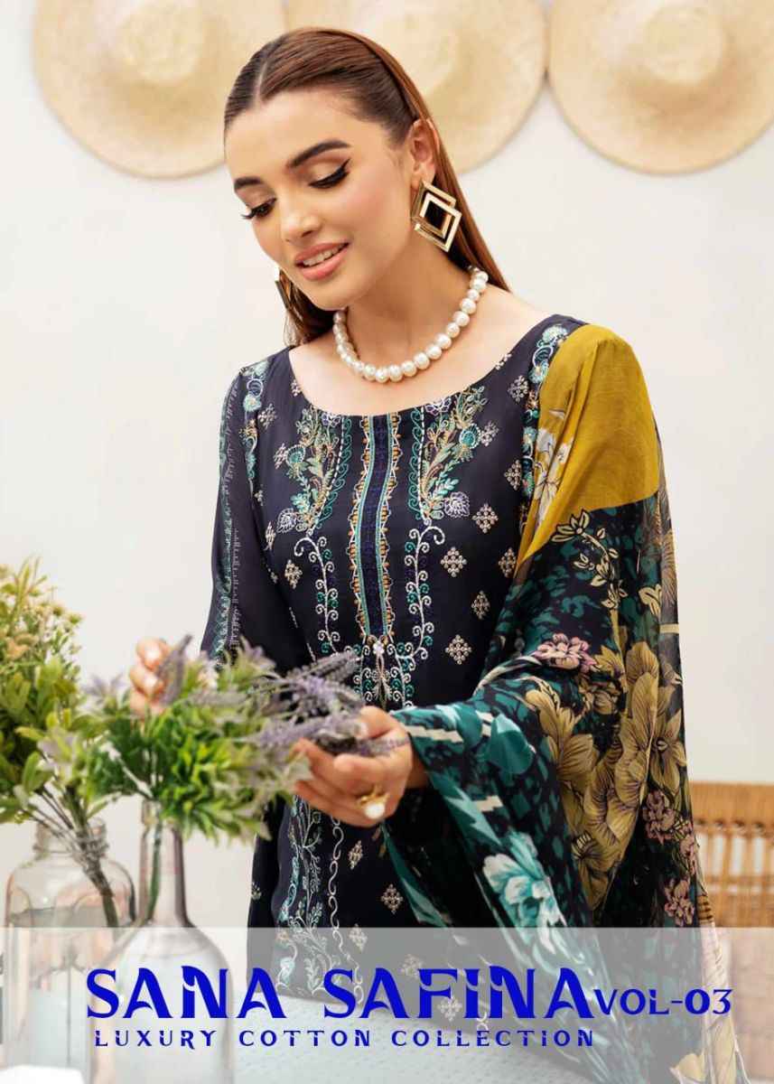 Nafisa Cotton Sana Safina Vol 3 Cotton Dress Material 6 pcs Catalogue