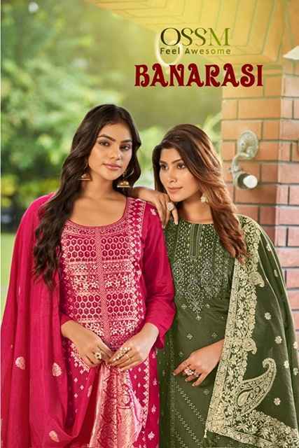 Ossm Banarasi Readymade Viscose Dress 6 pcs Catalogue