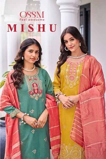 Ossm Mishu Roman Shimmer Kurti Combo 4 pcs Catalogue