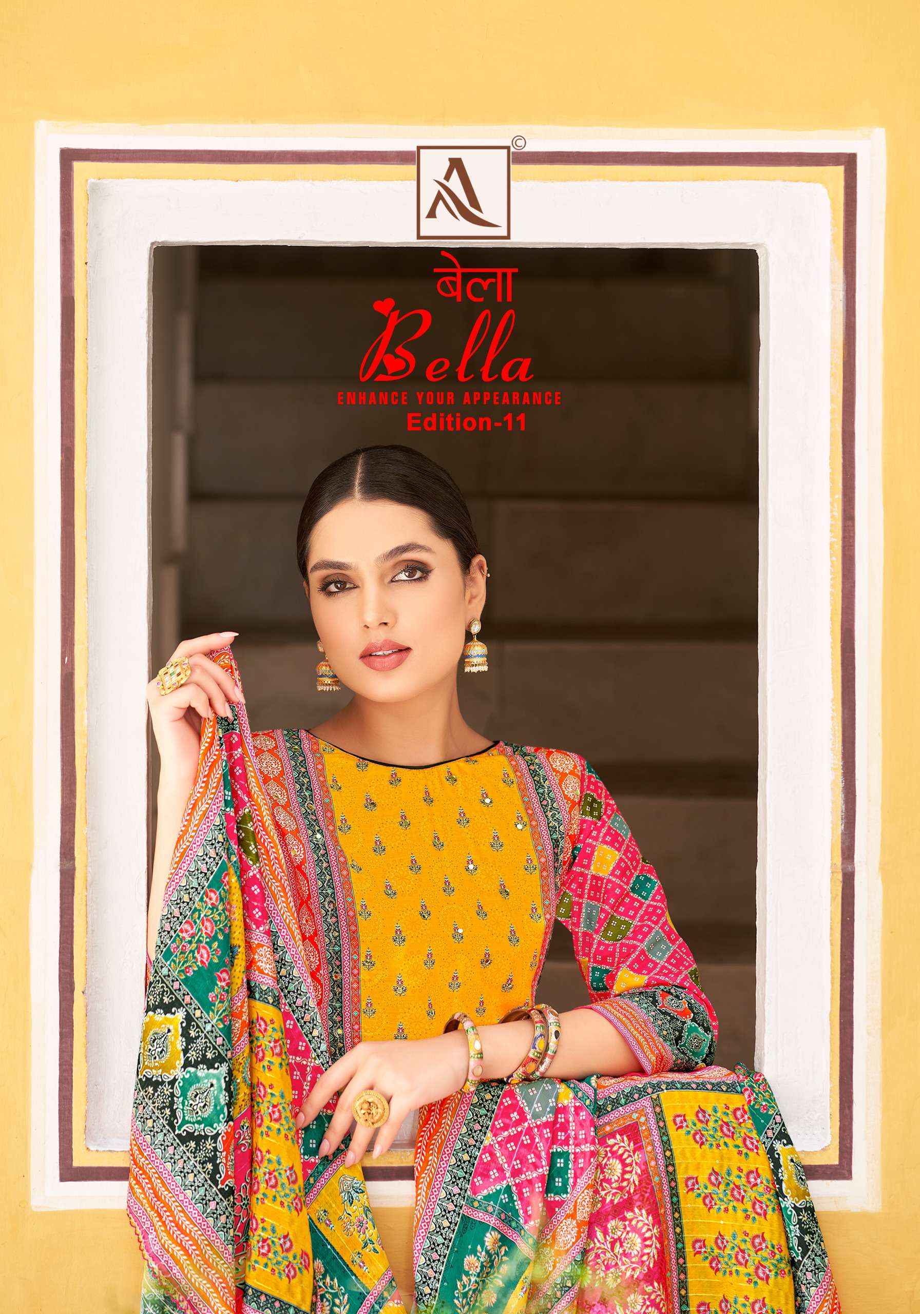 Alok Bella Edition 11 Muslin Dress Material 6 pcs Catalogue