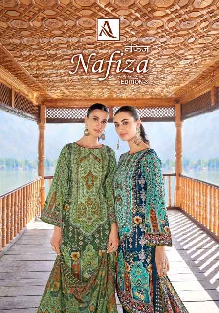 Alok Nafiza Editon 3 Cambric Cotton Dress Material 8 pcs Catalogue