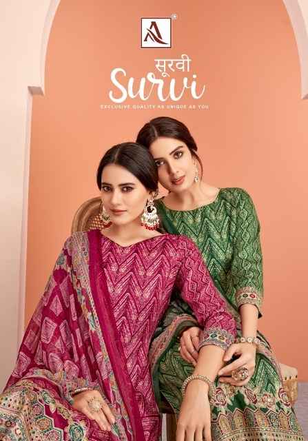 Alok Survi Zam Dress Material 6 pcs Catalogue