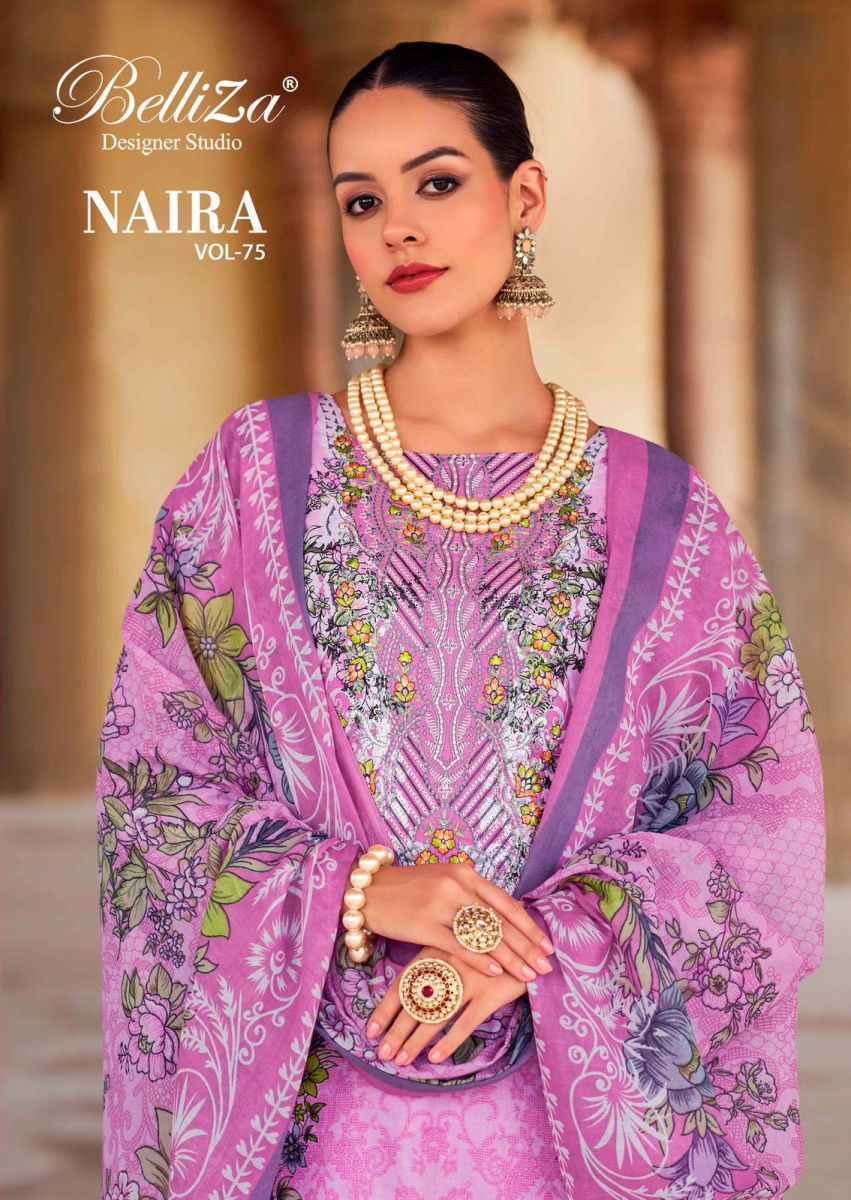 Belliza Naira Vol 75 Cotton Dress Material 8 pcs Cataloge