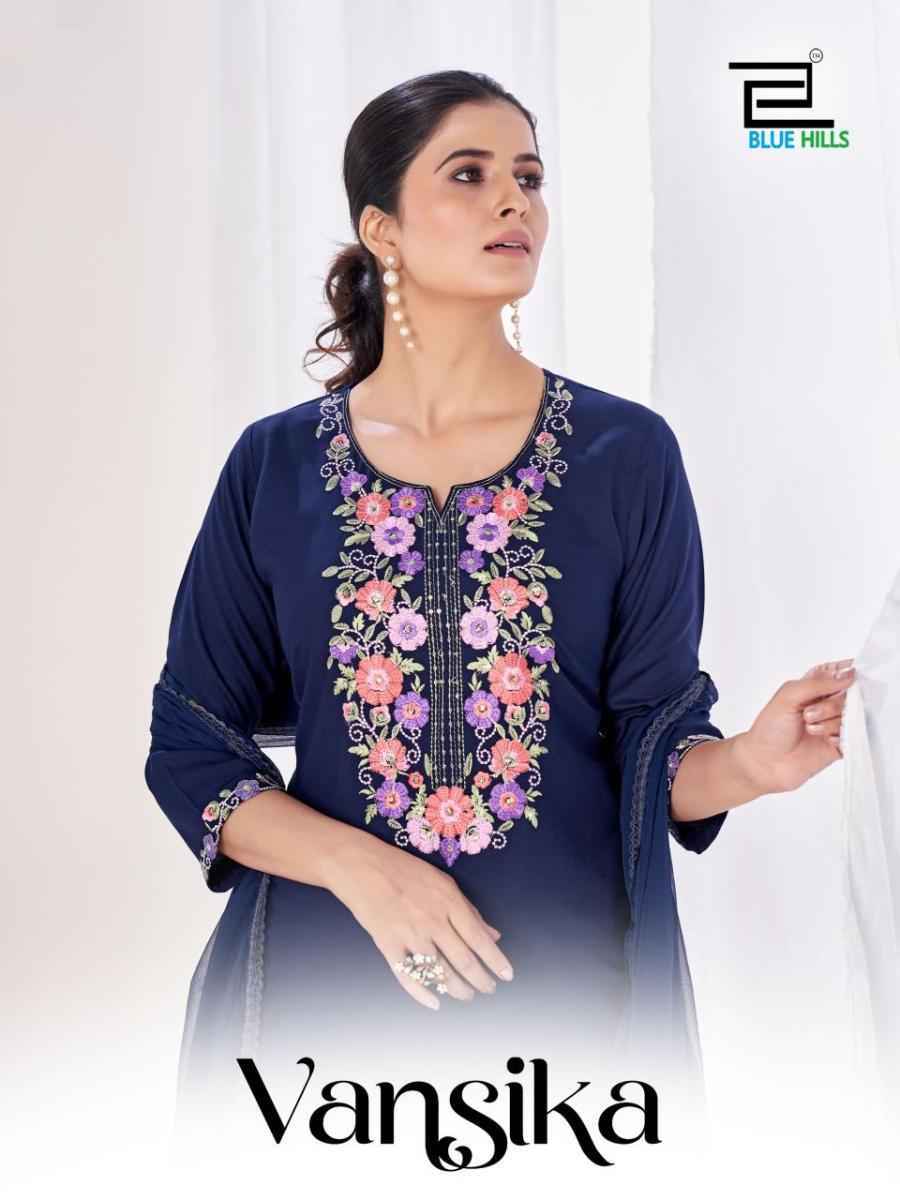 Blue Hills Vansika Readymade Rayon Dress 4 pcs Catalogue