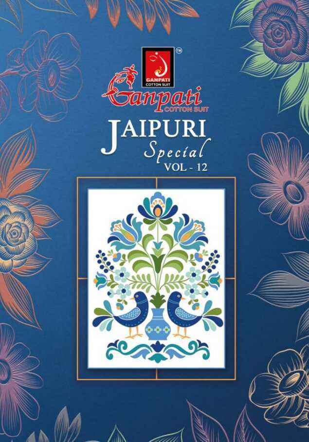 Ganpati Jaipuri Vol 12 Readymade Cotton Dress 15 pcs Catalogue