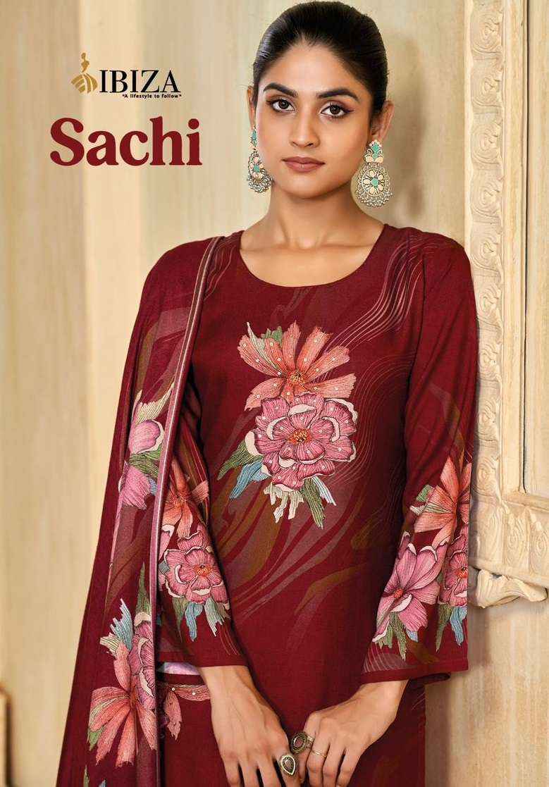 Ibiza Sachi Viscouse Pashmina Dress Material 4 pcs Catalogue