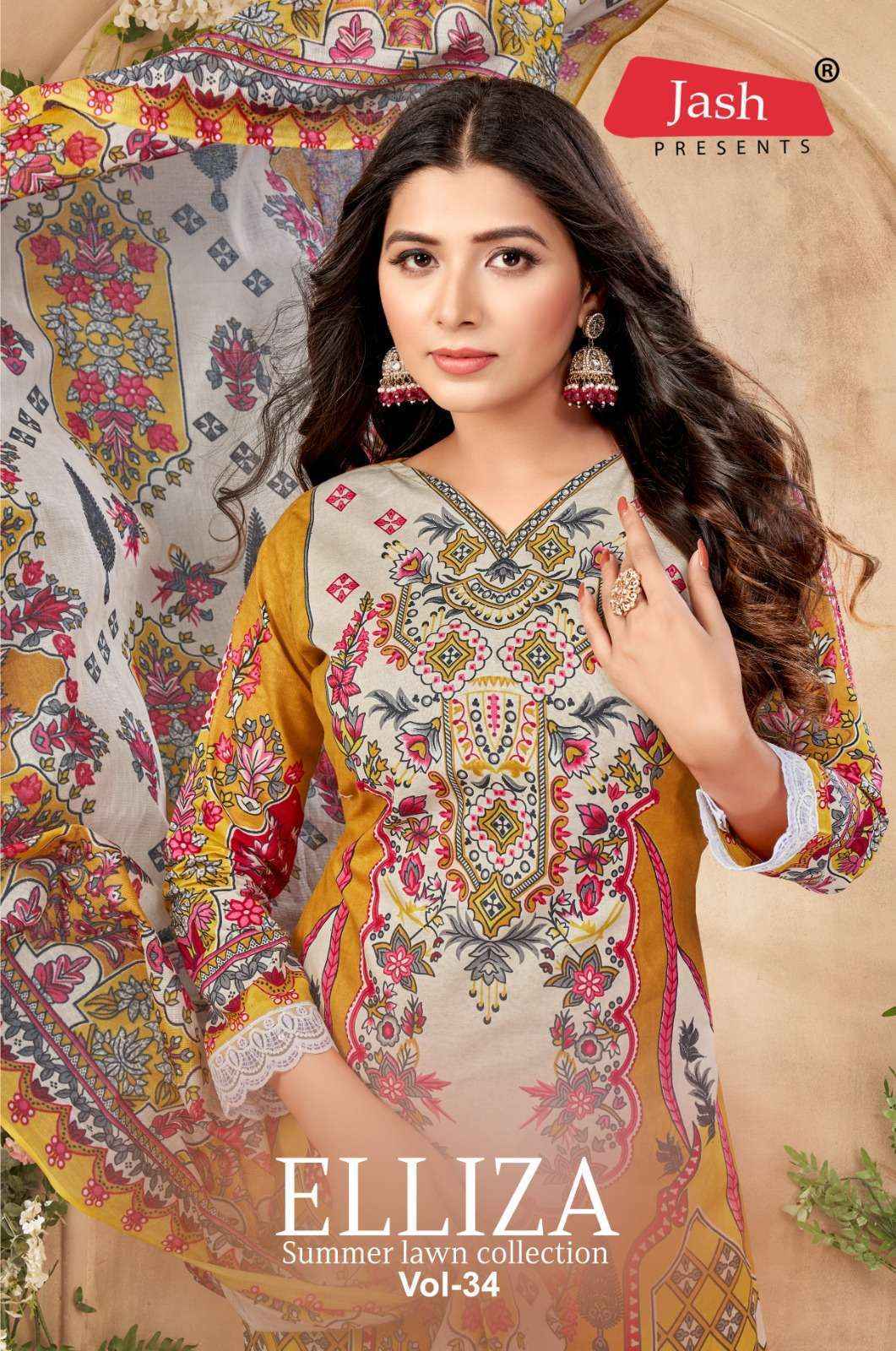 Jash Elliza Vol 34 Cotton Dress Material 10 pcs Catalogue