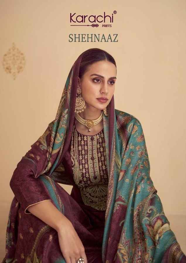 Kesar Karachi Shehnaaz Silk Dress Material 4 pcs Catalogue