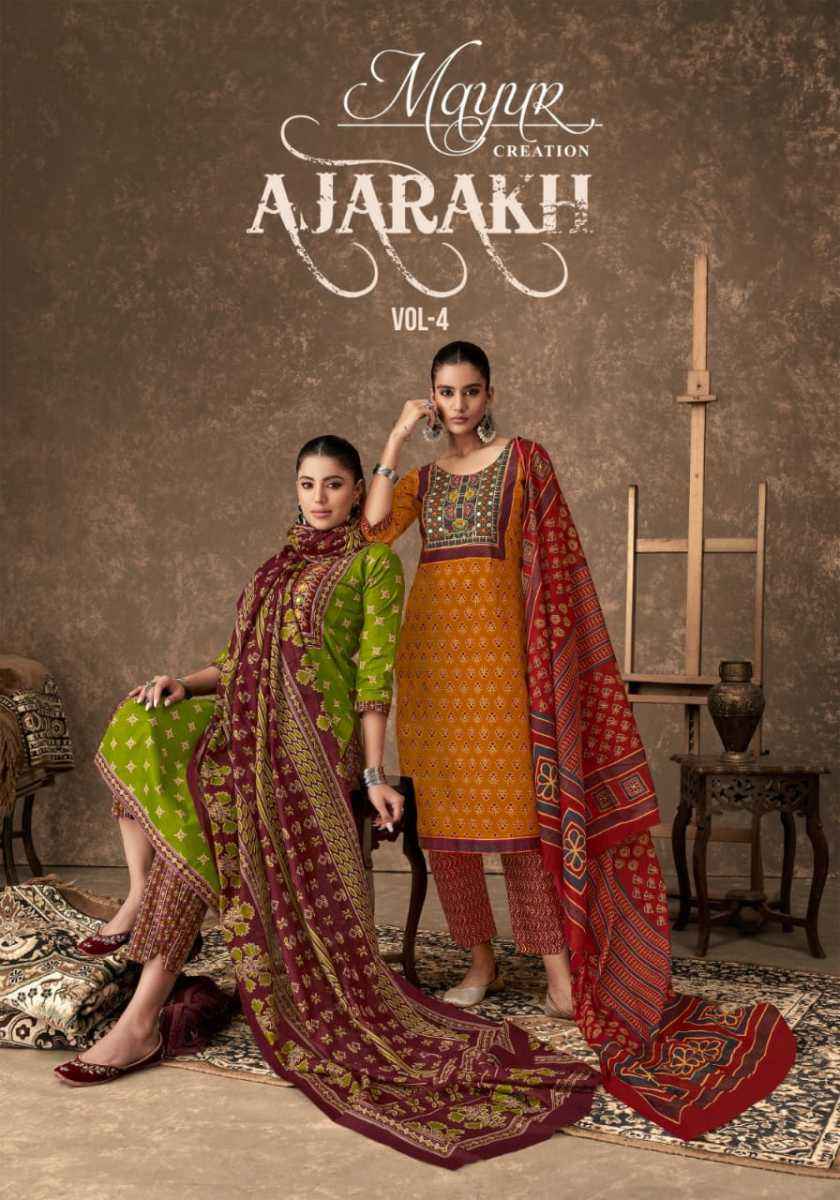 Mayur Creation Ajarakh Vol 4 Readymade Cotton Dress 10 pcs Catalogue