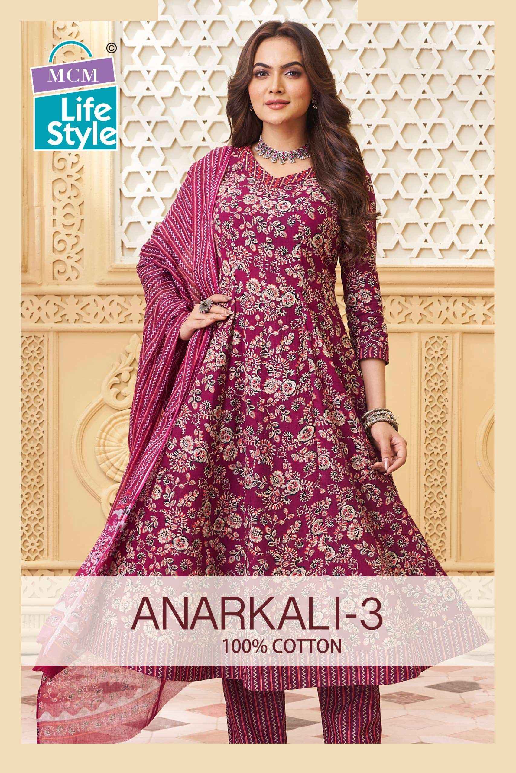 MCM Lifestyle Anarkali Vol 3 Cotton Kurti Combo 10 pcs Catalogue