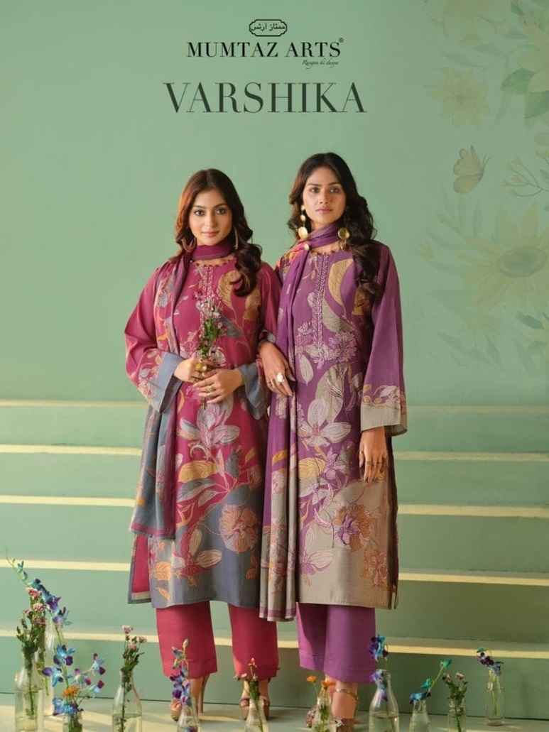 Mumtaz Arts Varshika Viscose Musline Dress Material 4 pcs Catalogue