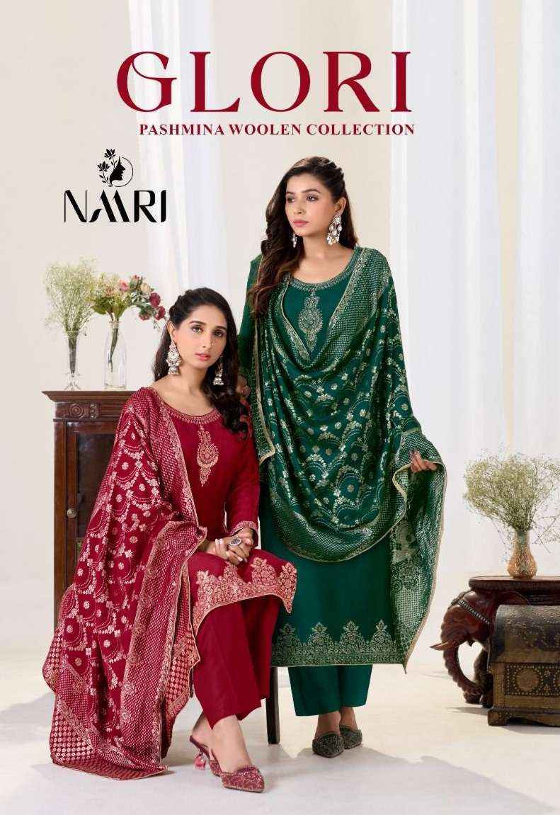 Naari Glori Pashmina Jacquard Dress Material 4 pcs Catalogue