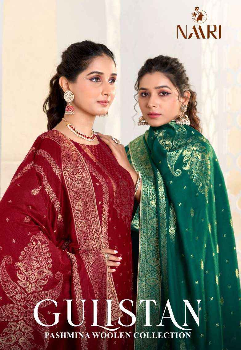 Naari Gulistan Pashmina Jacquard Dress Material 4 pcs Catalogue