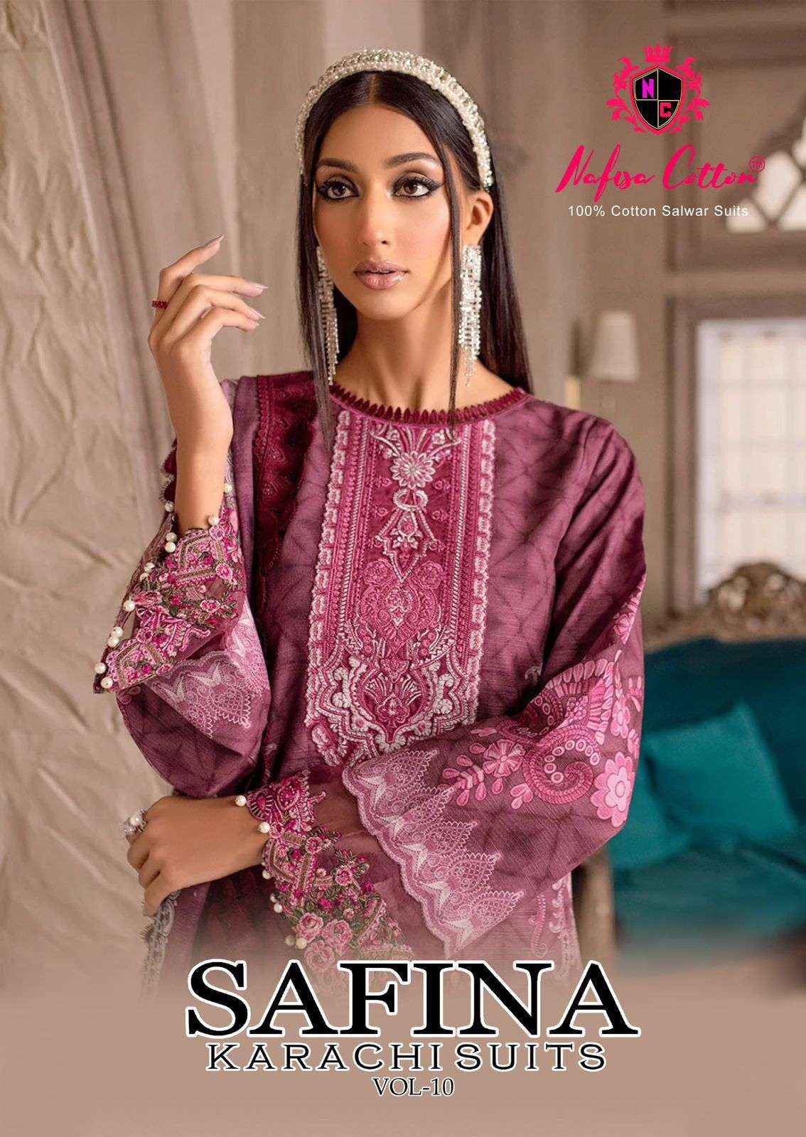 Nafisa Cotton Safina Vol 10 Cotton Dress Material 6 pcs Catalogue