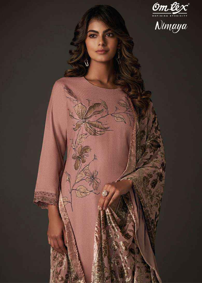 Omtex Nimaya Pashmina Dress Material 4 pcs Catalogue