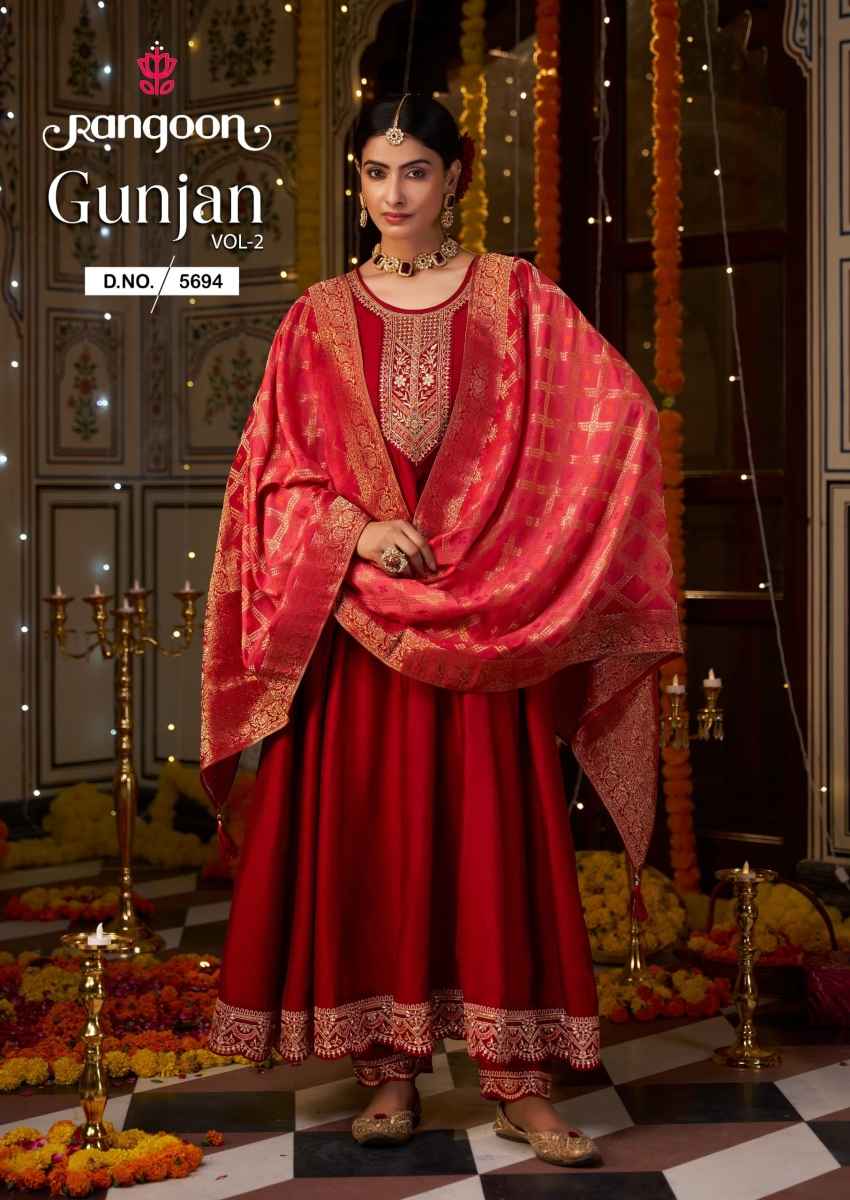 Rangoon Gunjan Vol-2 Silk Readymade Suit (6 pcs Catalogue)