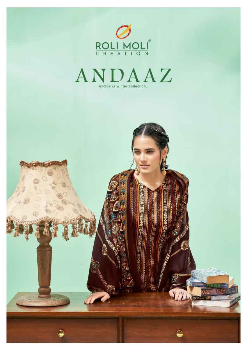 Roli Moli Creation Andaaz Pashmina Dress Material 8 pcs Catalogue