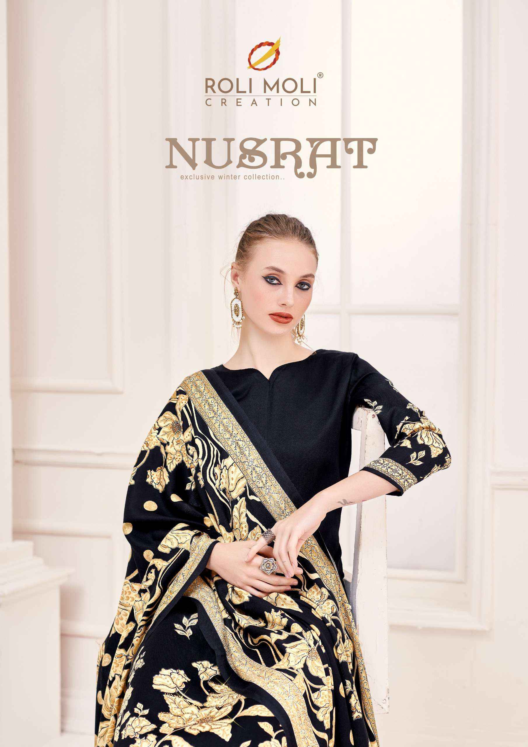 Roli Moli Nusrat Pashmina Dress Material 8 pcs Catalogue