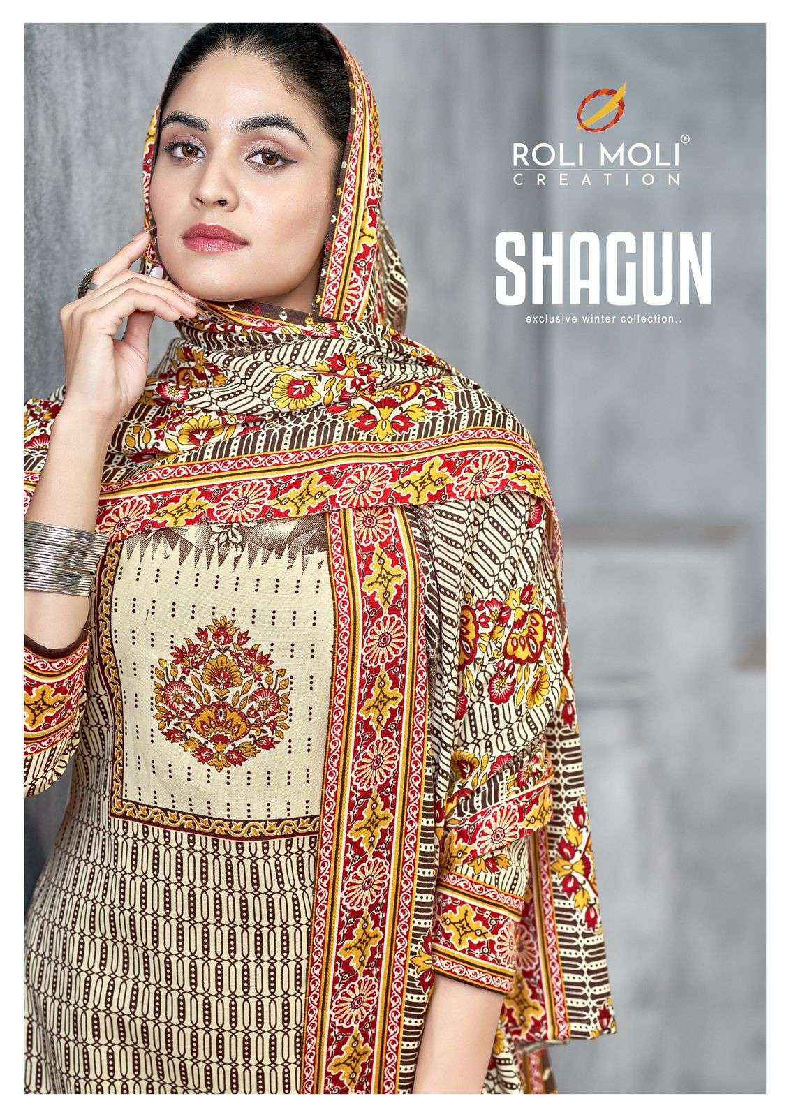 Roli Moli Shagun Pashmina Dress Material 8 pcs Catalogue