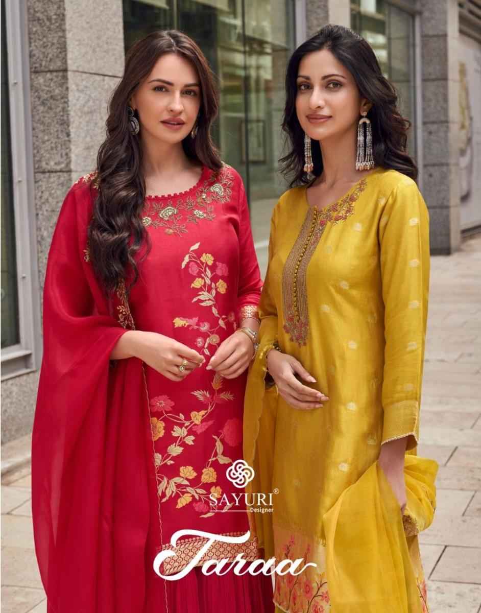 Sayuri Designer Taraa Readymade Viscose Dress 4 pcs Catalogue