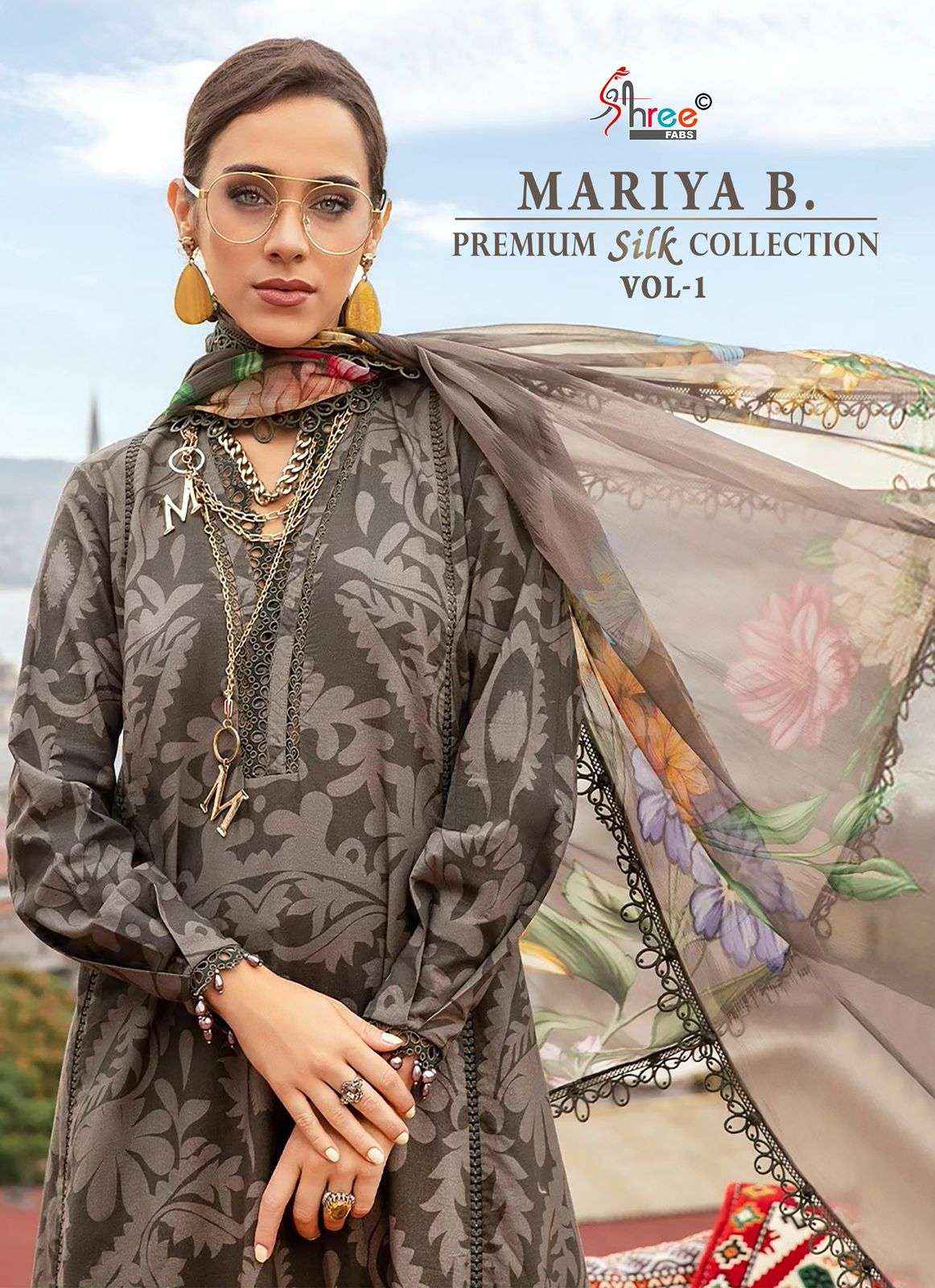 Shree Fabs Mariya B Premium Silk Collection Vol 1 Satin Silk Dress Material 6 pcs Catalogue