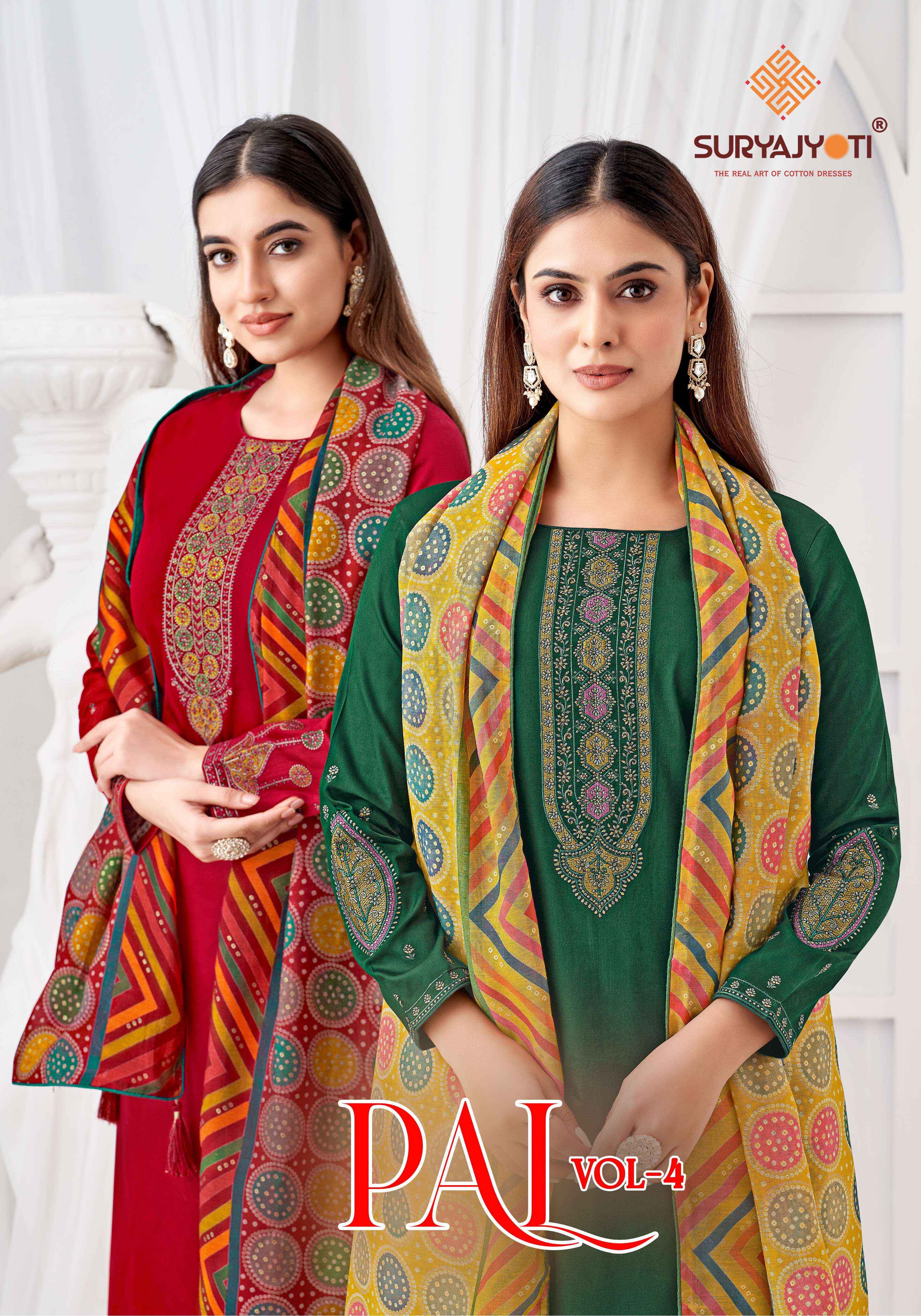 Suryajyoti Pal Vol 4 Jam Satin Dress Material 6 pcs Catalogue