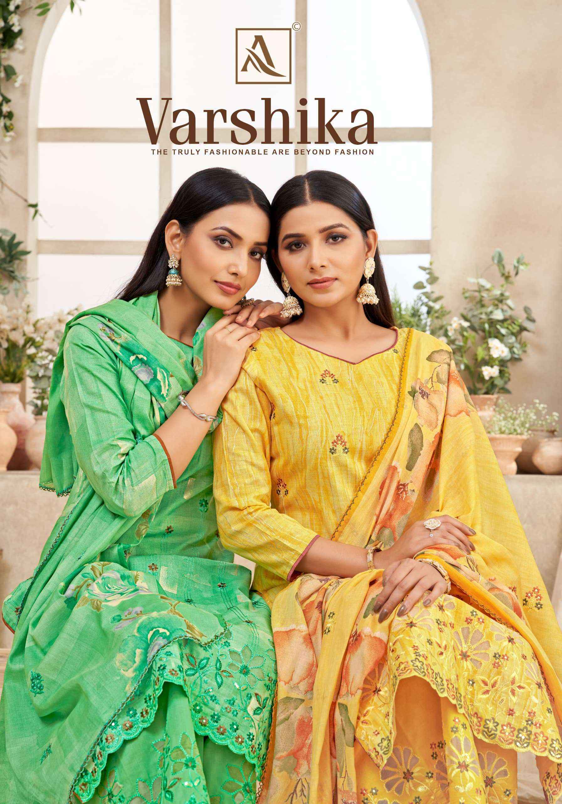 Alok Varshika Camric Cotton Dress Material 6 pcs Catalogue