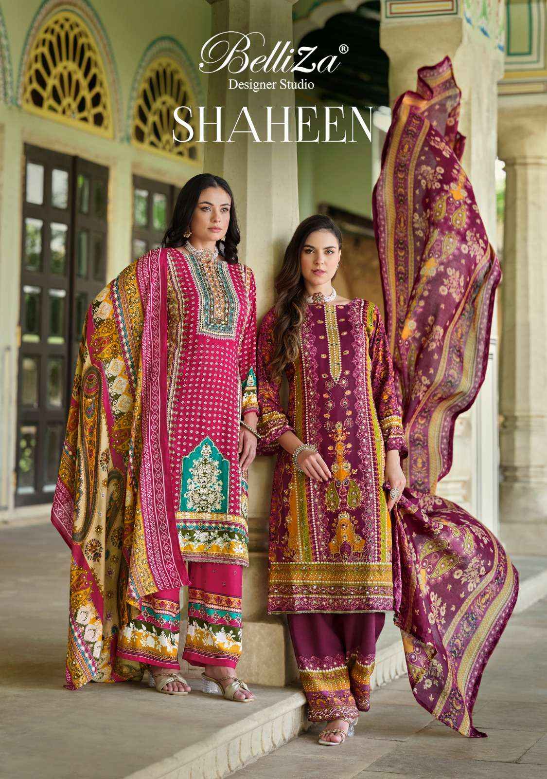 Belliza Shaheen Viscouse Reyon Dress Material 8 pcs Catalogue