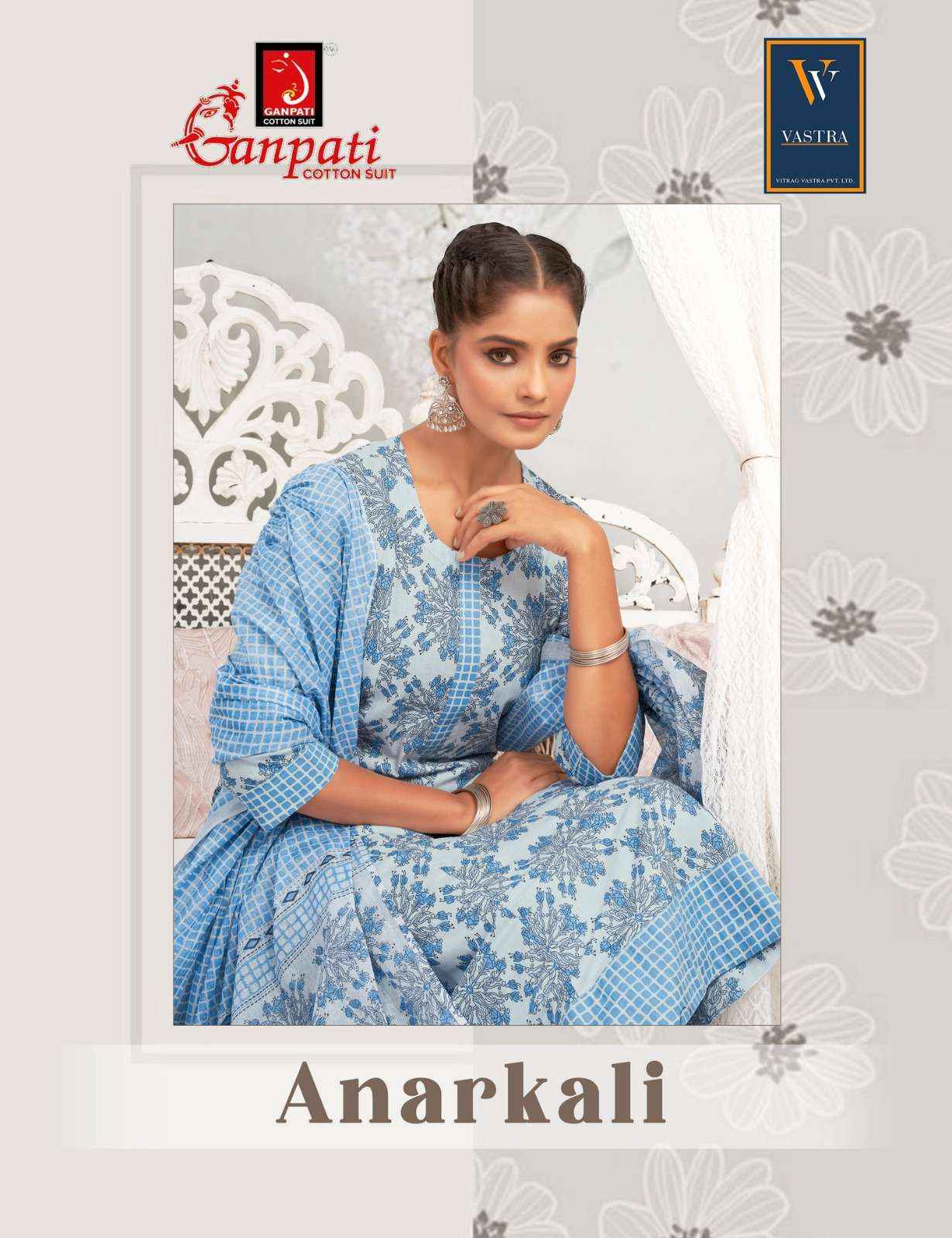 Ganpati Anarkali Vol 1 Readymade Cotton Dress 12 pcs Catalogue