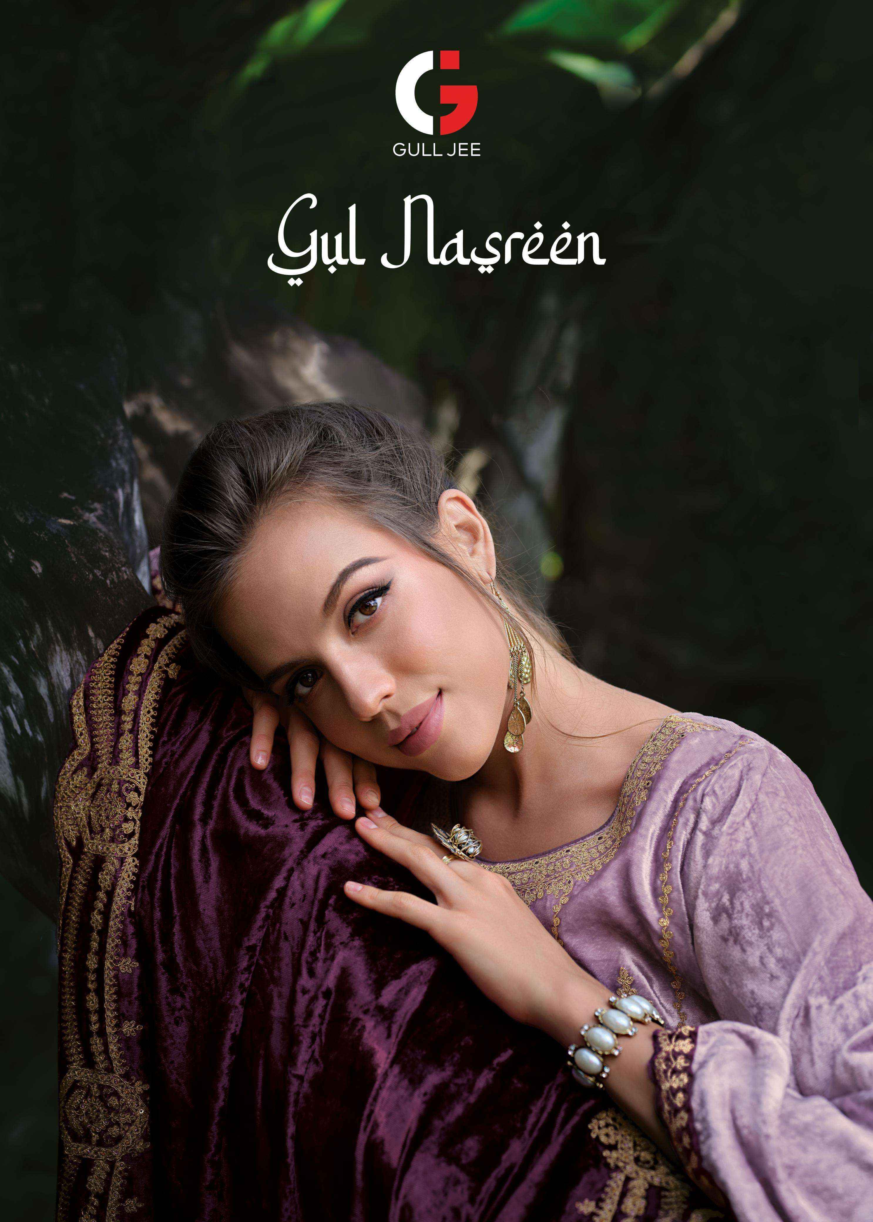 Gull Jee Nasreen Velvet Dress Material 6 pcs Catalogue