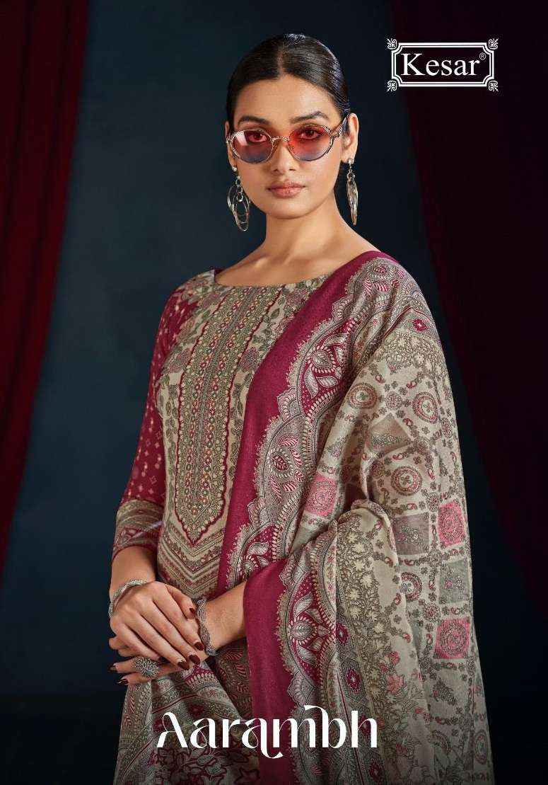 Kesar Aarambh Pashmina Dress Material 4 pcs Catalogue