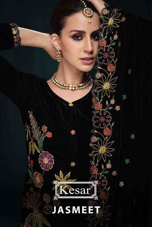 Kesar Jasmeet Velvet Dress Material 3 pcs Catalogue