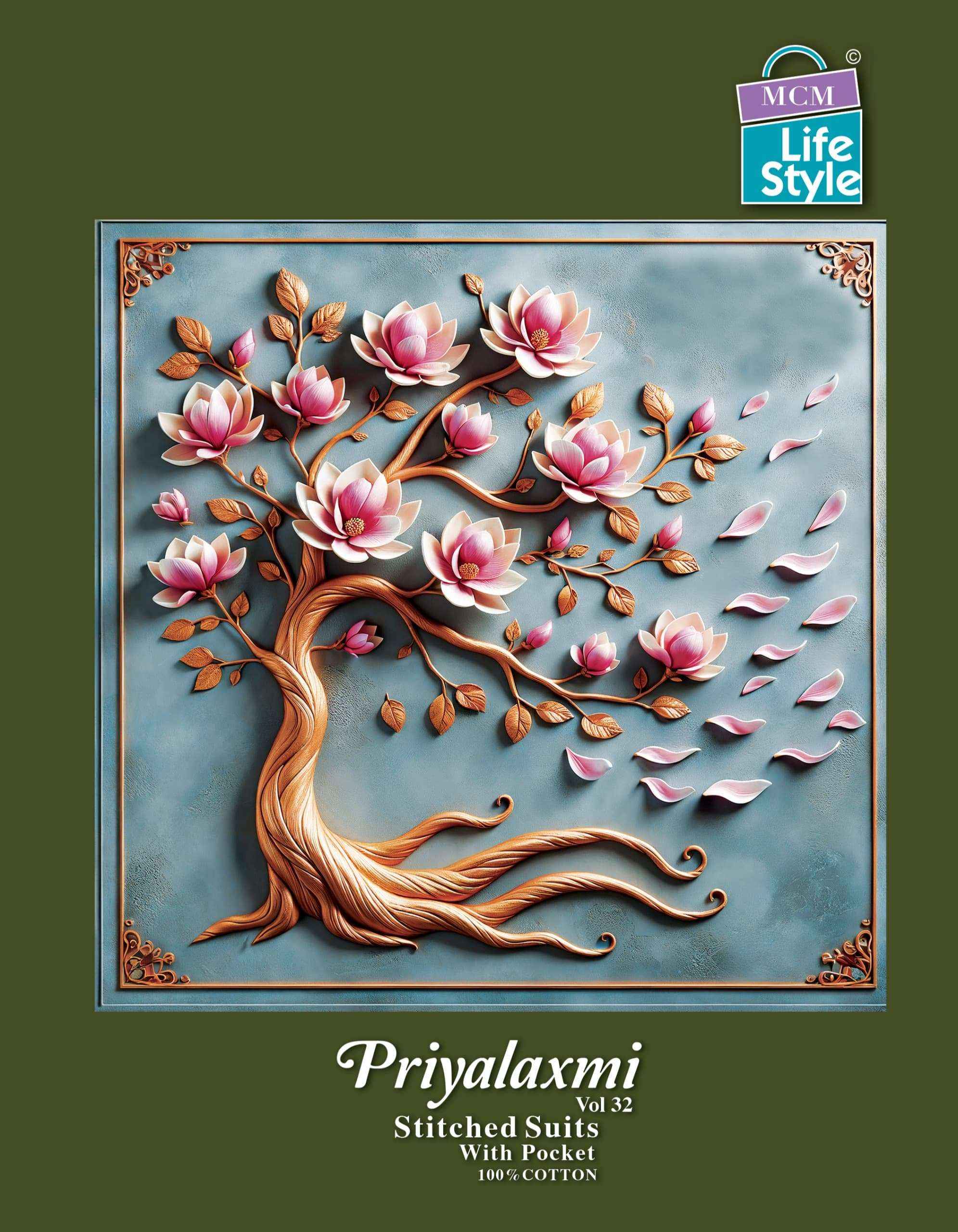 MCM Lifestyle Priyalaxmi Vol 32 Cotton Dress Material 20 pcs Catalogue