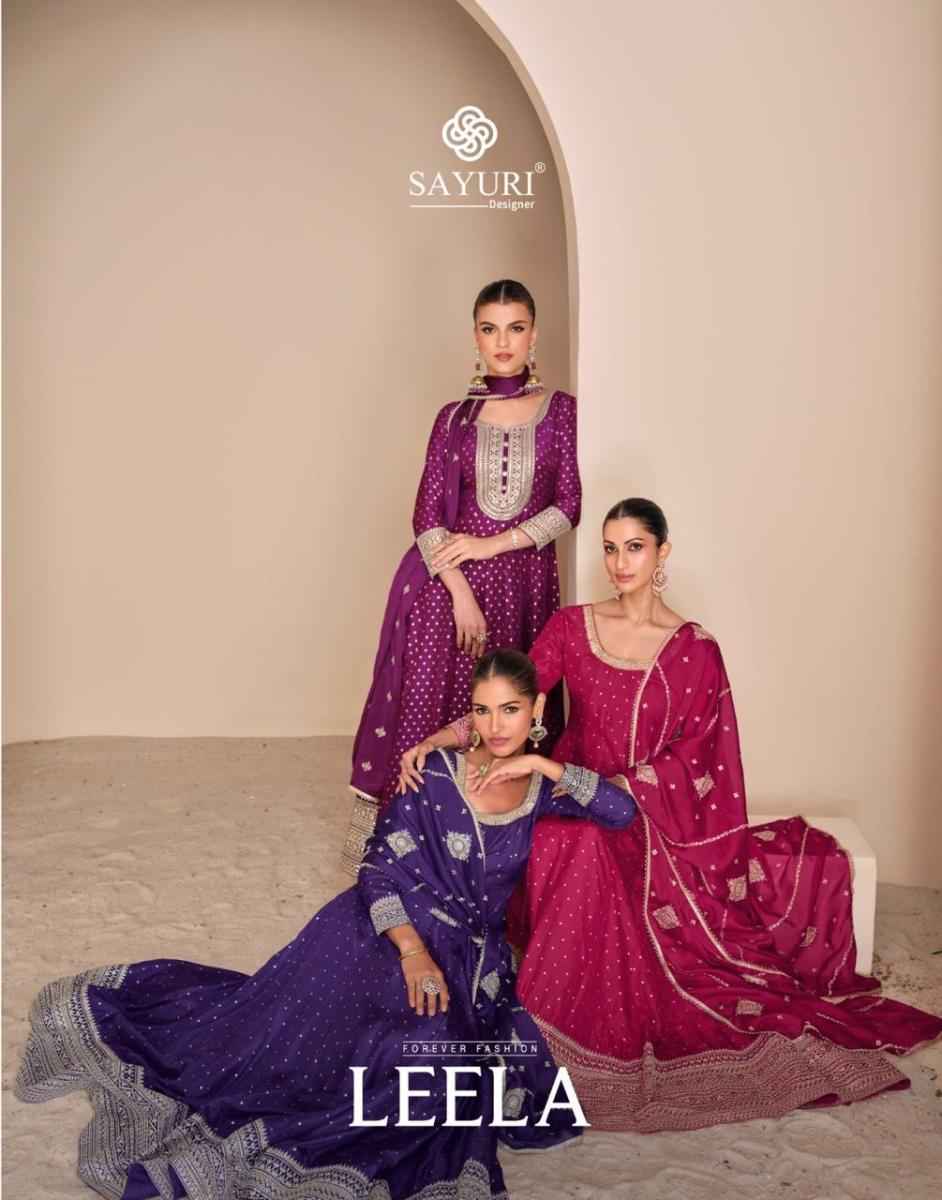 Sayuri Designer Leela Readymade Viscouse Silk Dress 3 pcs Catalogue