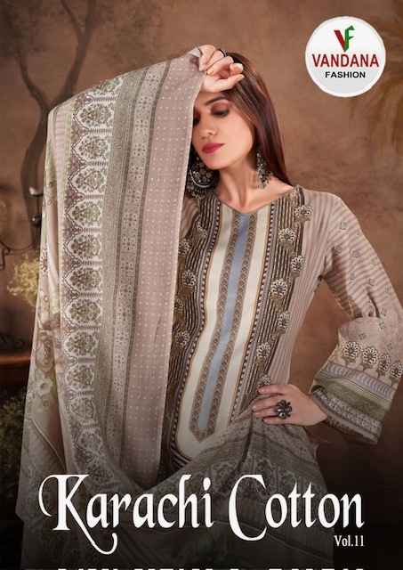 Vandana Fashion Karachi Cotton Vol 11 Cotton Dress Material 10 pcs Catalogue