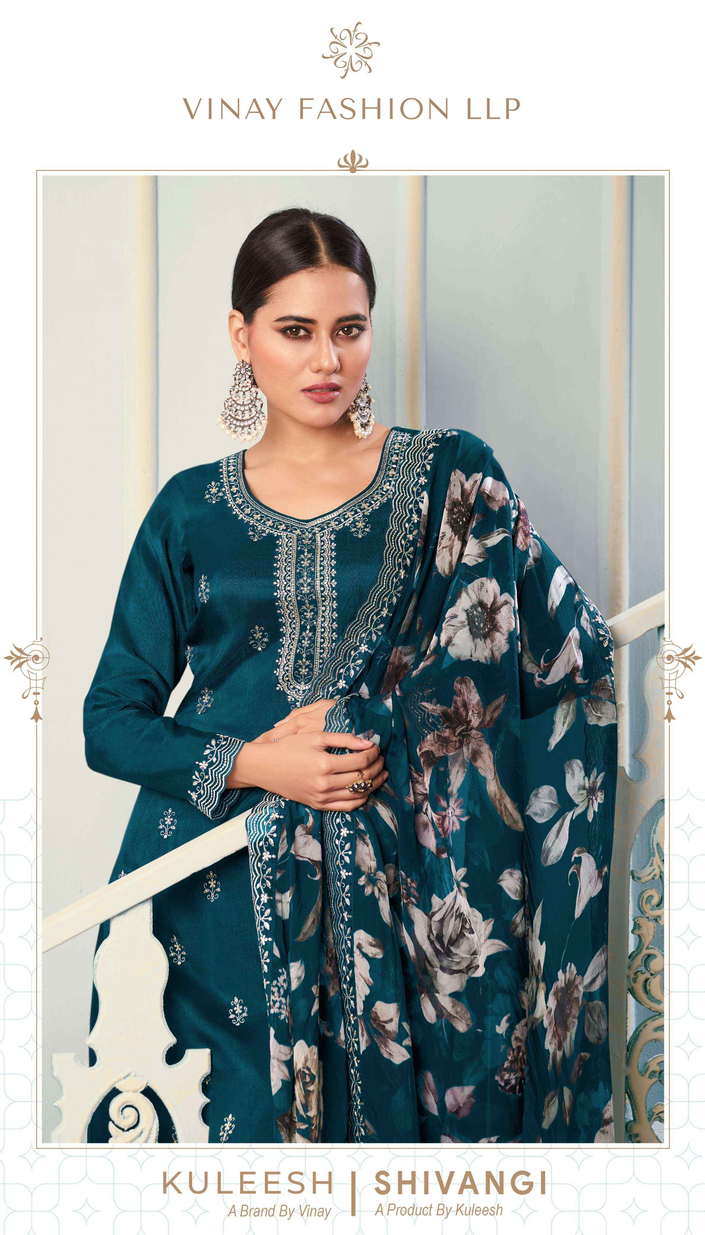 Vinay Fashion Kuleesh Shivangi Silk Dress Material 4 pcs Catalogue