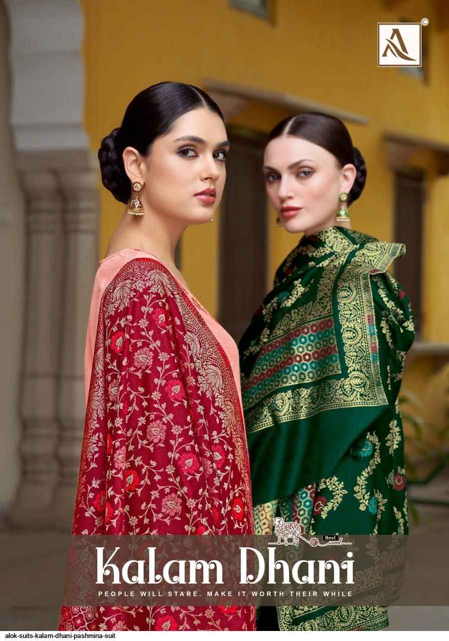 Alok Kalam Dhani Viscouse Pashmina Dress Material 6 pcs Catalogue