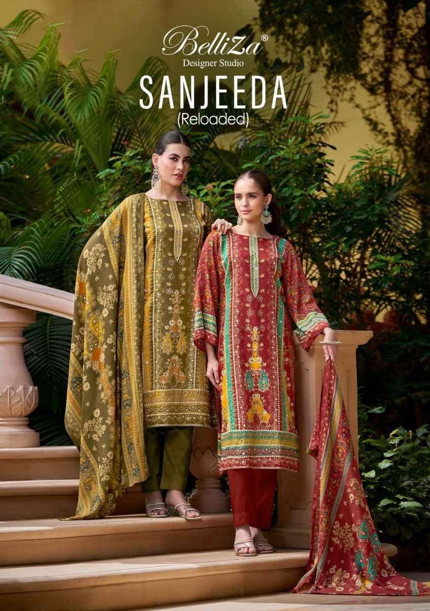 Belliza Snajeeda Jam Cotton Dress Material 6 pcs Catalogue