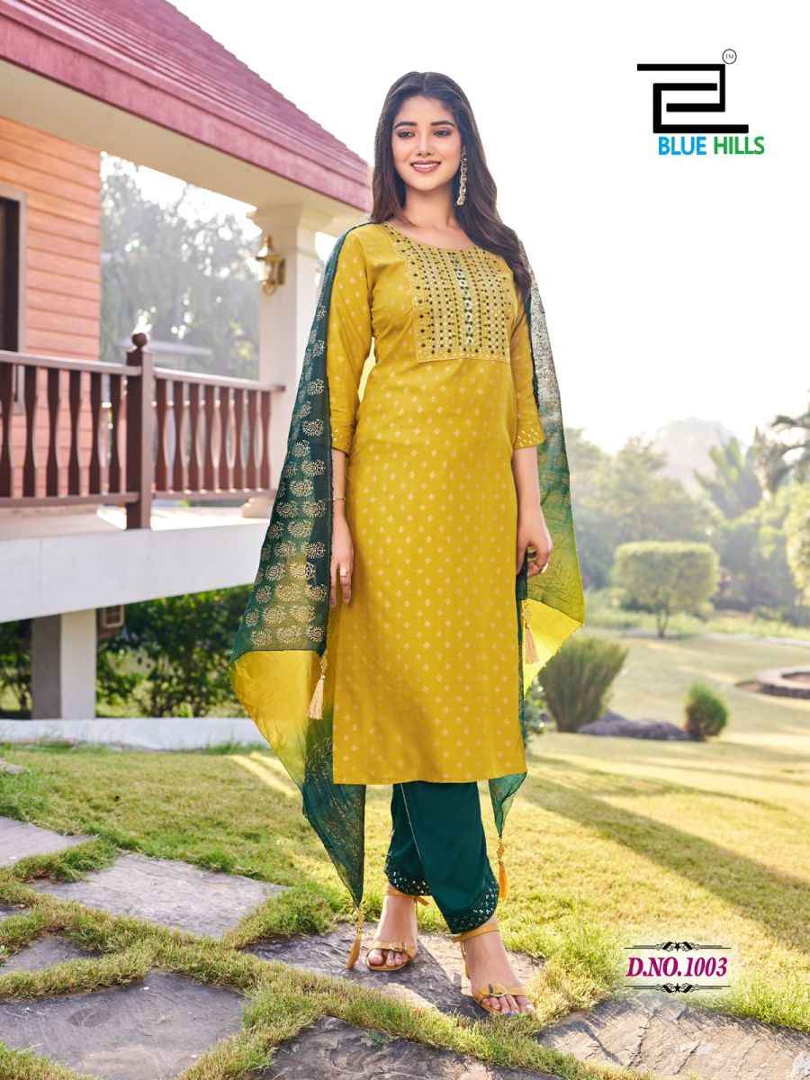 Blue Hills Suva Reyon Kurti Combo 8 pcs Catalogue