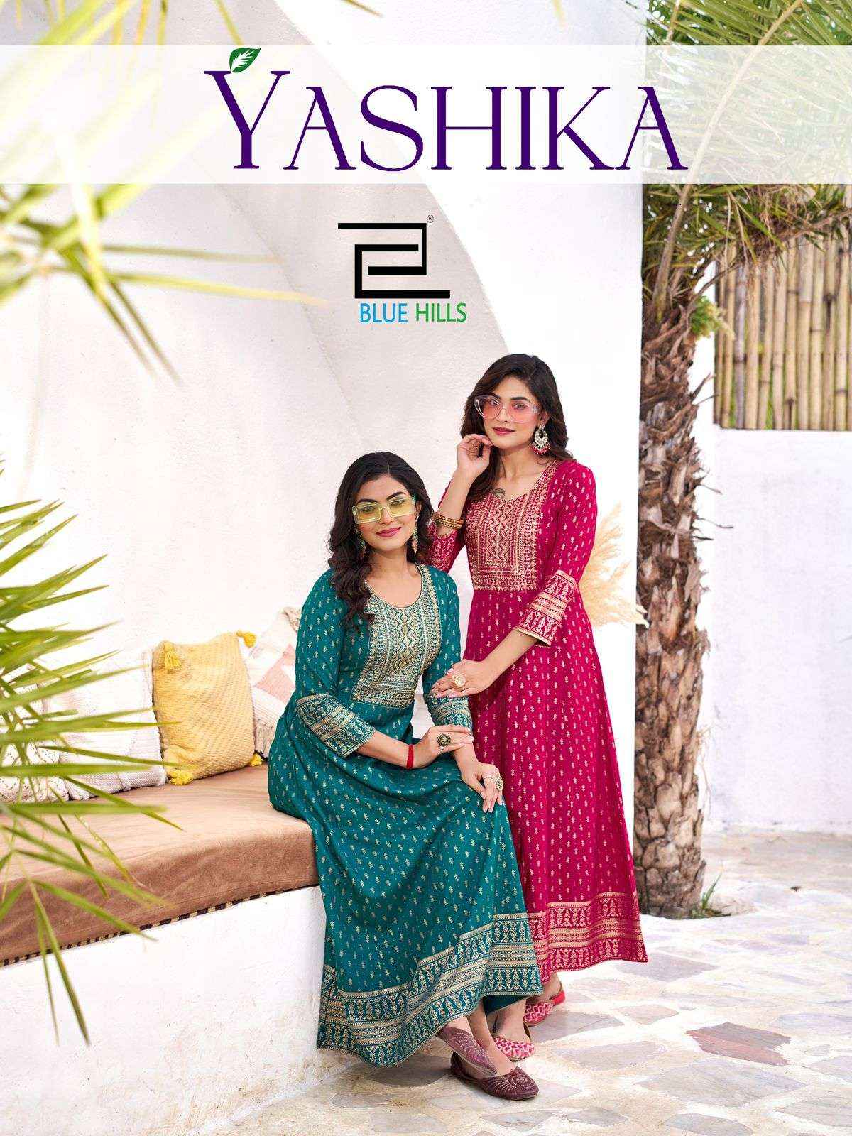 Blue Hills Yashika Rayon Gown 10 pcs Catalogue