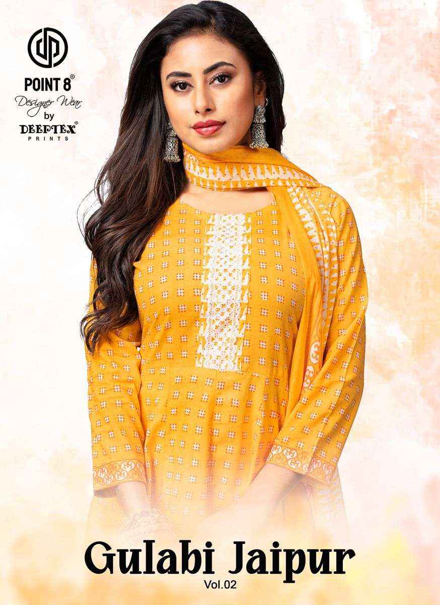 Deeptex Gulabi Jaipur Vol 2 Readymade Cotton Dress 8 pcs Catalogue