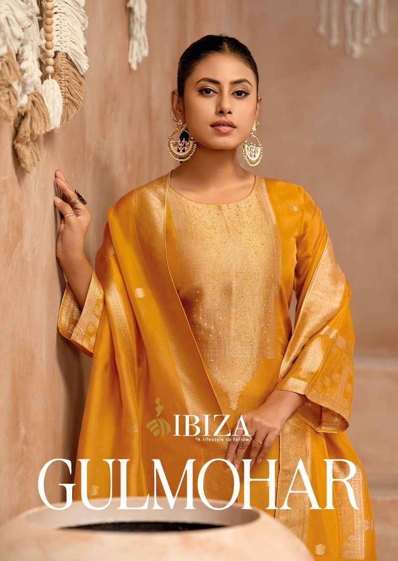 Ibiza Gulmohar Banglory Silk Dress Material 4 pcs Catalogue