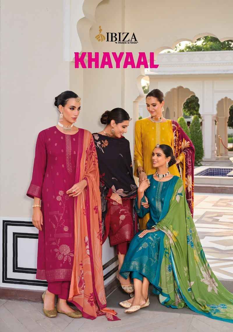 Ibiza Khayaal Viscouse Pashmina Dress Material 6 pcs Catalogue